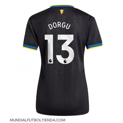 Camiseta Manchester United Patrick Dorgu #13 Tercera Equipación Replica 2025-26 para mujer mangas cortas